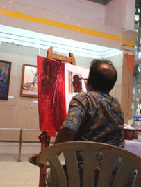 Demonstration of Acrylic painting by Suhas Bahulkar