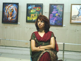 Demonstration of Portrait painting by Vasudeo Kamath