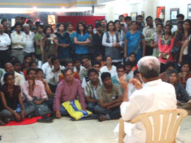 Demonstration of Portrait painting by Vasudeo Kamath