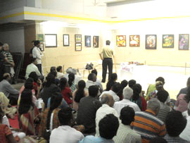 Demonstration of Watercolour painting by Ravi Deo