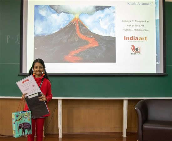 Kimaya C. Malgaonkar with her prize