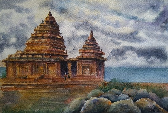 Stormy calm, painting by Varsha Shukla