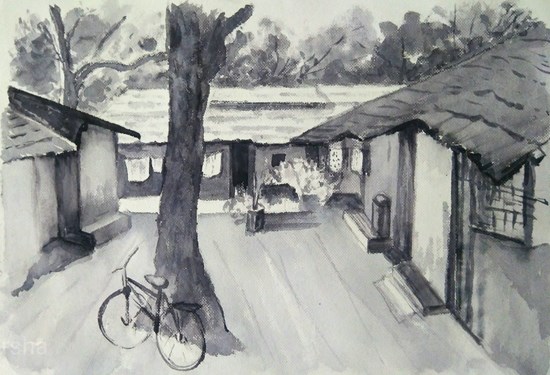 Slice of Life, painting by Varsha Shukla