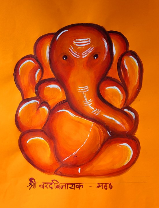 Shri VaradVinayak, painting by Varsha Shukla