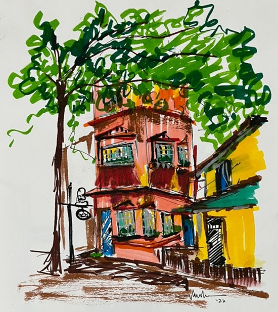 Bandra Diaries, painting by Varsha Shukla