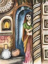 Amma Old lady, Painting by Emerging Artist Namrata Bothra
