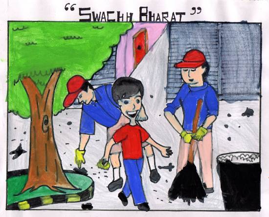 Swachh Bharat Abhiyan Poster Drawing / Clean India Green India Poster  Drawing Easy / Easy Drawing - YouTube