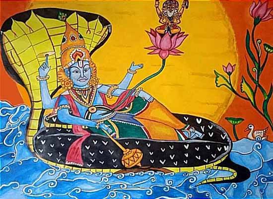Learn How to Draw Lord Vishnu (Hinduism) Step by Step : Drawing Tutorials |  Pictures to draw, Sketches, Lord shiva sketch