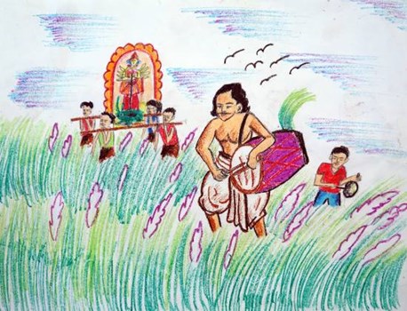 Village Festival Painting by Susmit Mitra