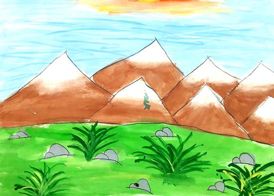 Hills Painting by Anuri Madhuashis