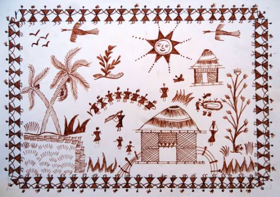 Buy Warli Acrylic Painting | Artwork by a Person with Disabilities | Sahil  Baghdadi
