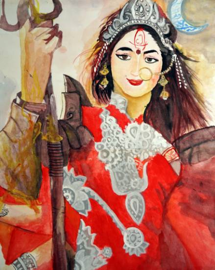 Goddess Durga Painting by Khushi Sharma