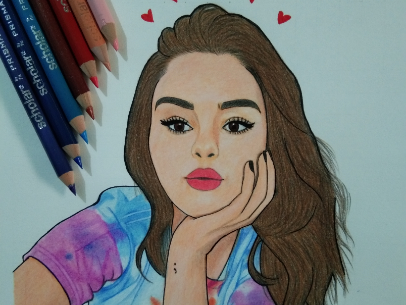 Selena Gomez Drawing - Drawing Skill