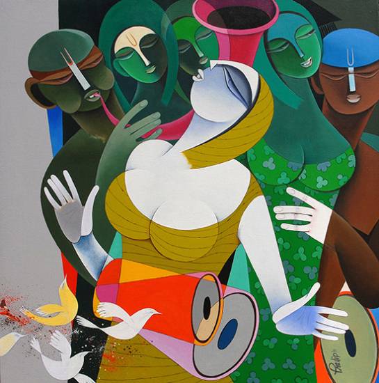 Painting  by Pradip Sarkar - Rhythm and Melodies - IV