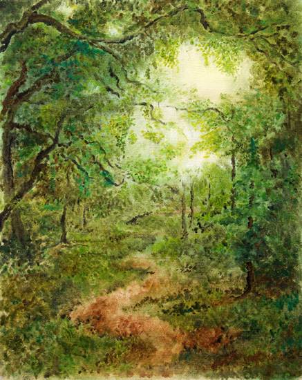 Painting  by Nirmal Pathare - Forest Trail