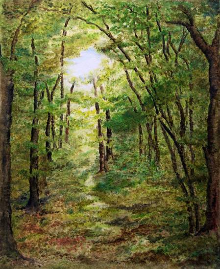 Painting  by Nirmal Pathare - Into the woods