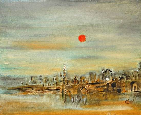 Painting  by Nirmal Pathare - Before Sunset