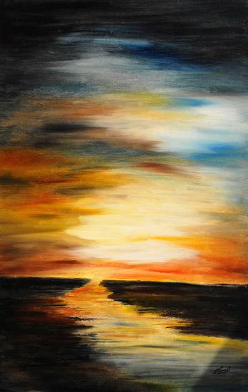 Horizon Painting by Emerging Artist Nirmal Pathare