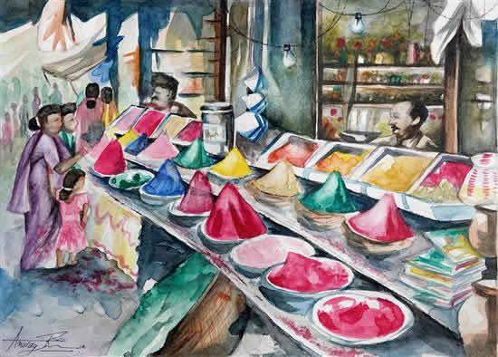 A day before Holi Painting by Anurag Ramola