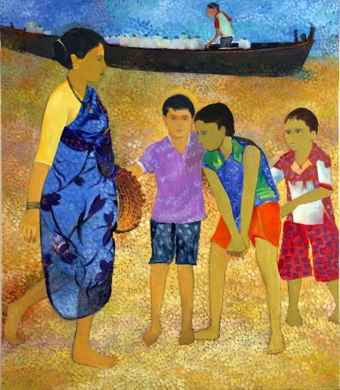 Untitled - 16, Painting by  Artist Shashikant Bane Untitled - 16, Painting by  Artist Shashikant Bane