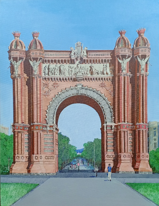 Painting  by Sandhya Ketkar - Triumphal Arch