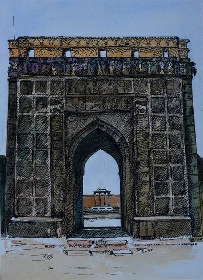 Shanivarwada - Pune, painting by Sandhya Ketkar