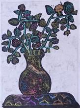 Painting by Hitesh Mahesh Pachaga - Flower vessel Painting by Hitesh Mahesh Pachaga - Flower vessel