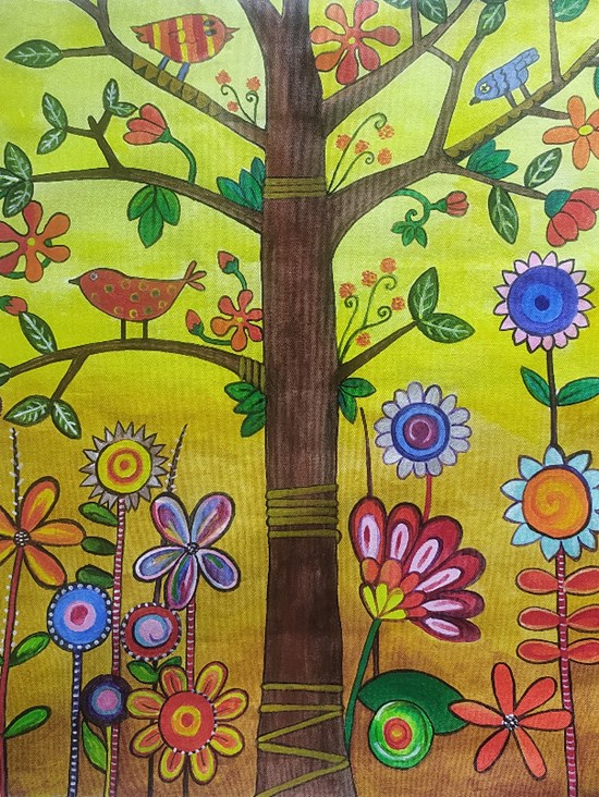 Spring, painting by Anupama Jayal