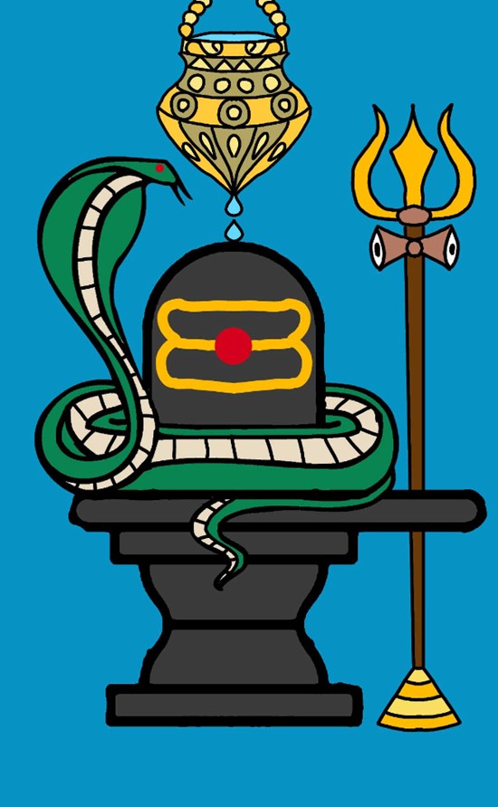 Shivlinga, painting by Harshit Pustake