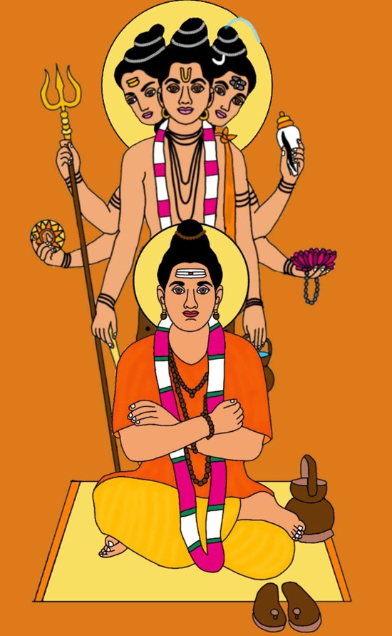 Shripad shrivallabh, painting by Harshit Pustake