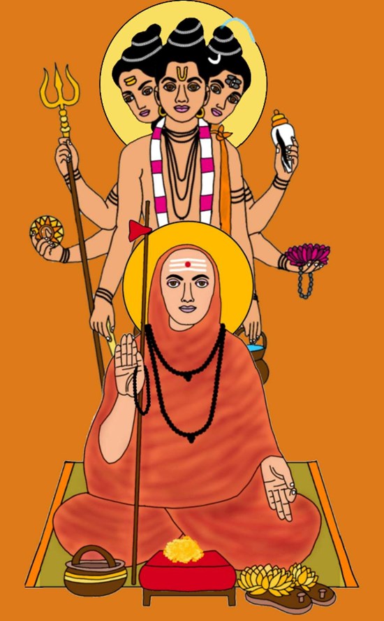 Shree narsingh saraswati, painting by Harshit Pustake