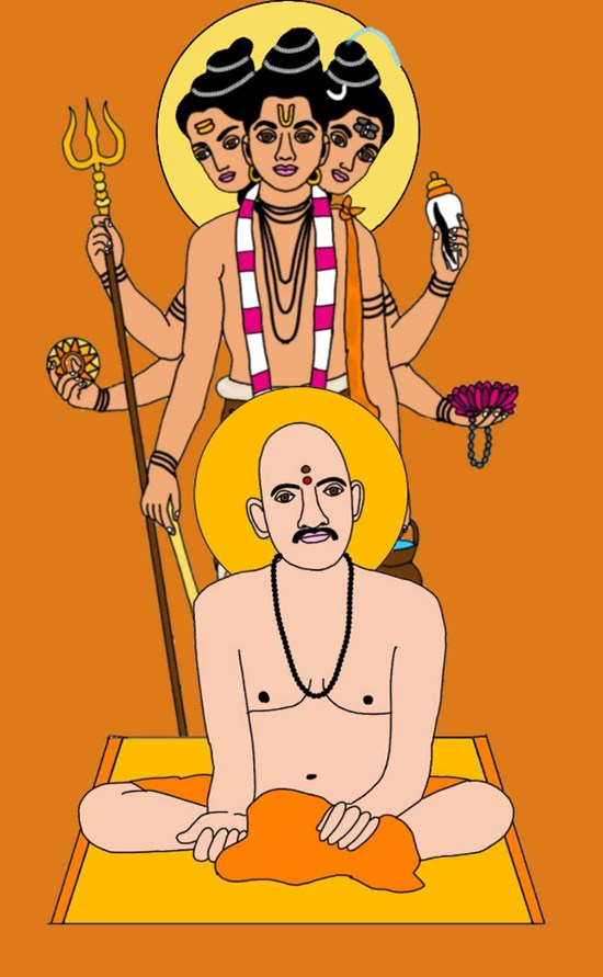 Shree gajanan maharaj, painting by Harshit Pustake