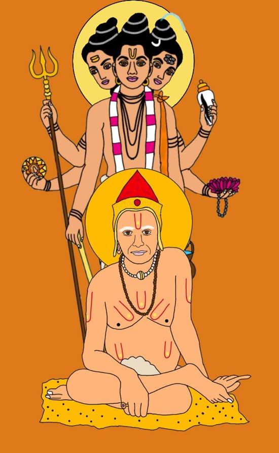 Shree swami samarth, painting by Harshit Pustake