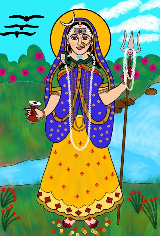 Gopeshwar mahadev, painting by Harshit Pustake