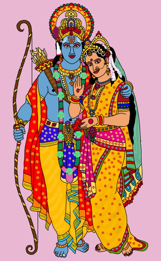 Sita ram, painting by Harshit Pustake