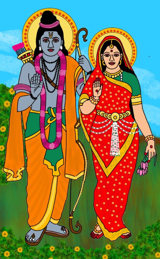 Lord sita ram, painting by Harshit Pustake