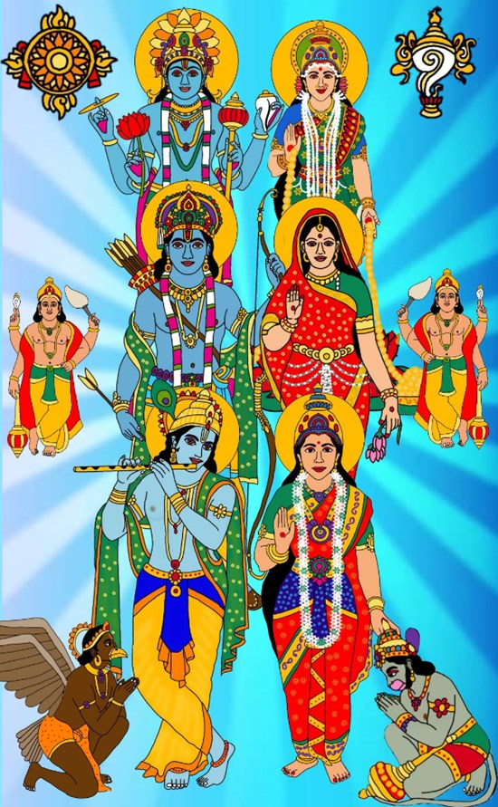 Lord laxmi narayan, painting by Harshit Pustake