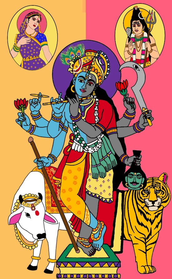 Lord krishnakali, painting by Harshit Pustake