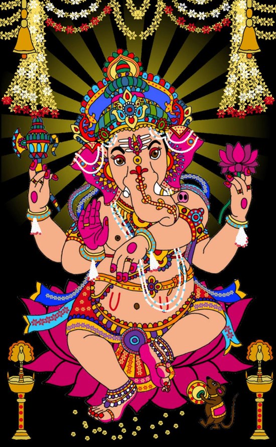 Lord ganesh, painting by Harshit Pustake