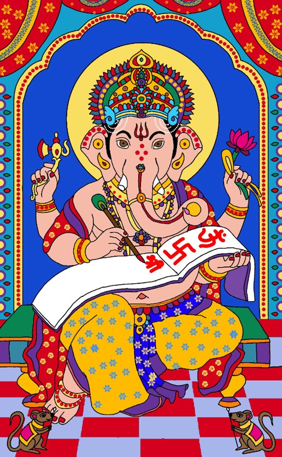 Lord ganesh, painting by Harshit Pustake