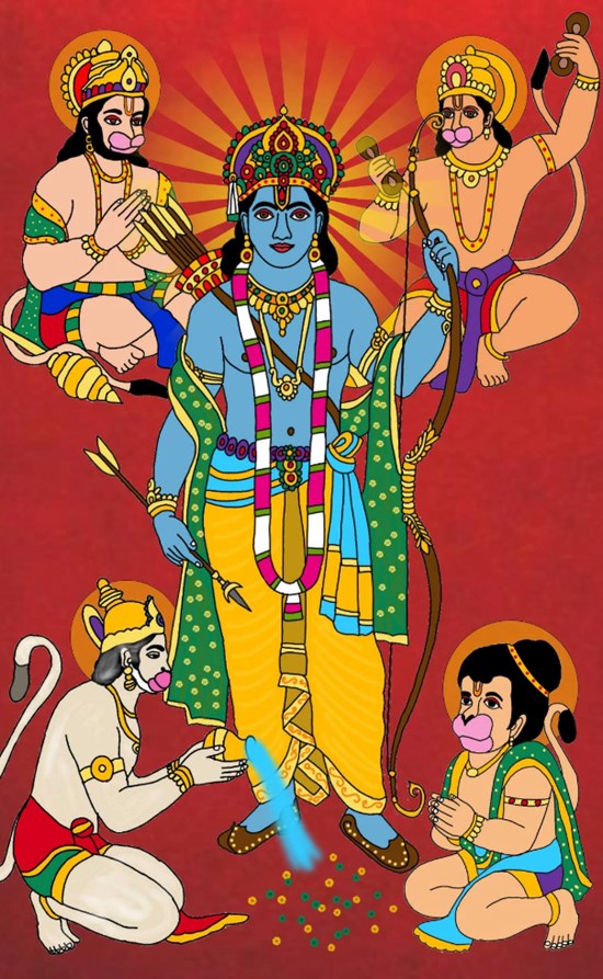 Lord rama, painting by Harshit Pustake