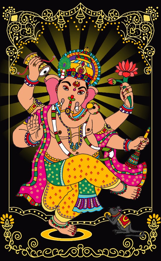 Lord ganesha, painting by Harshit Pustake