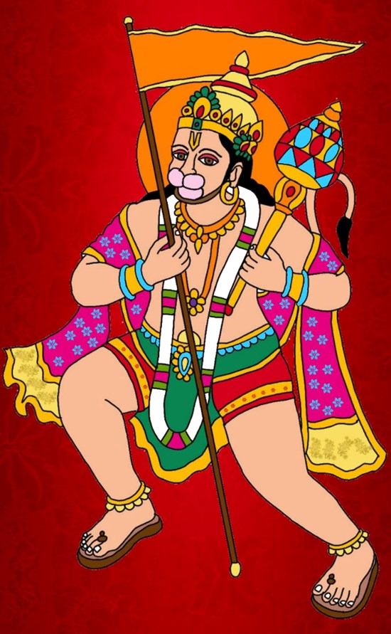 Lord hanuman, painting by Harshit Pustake