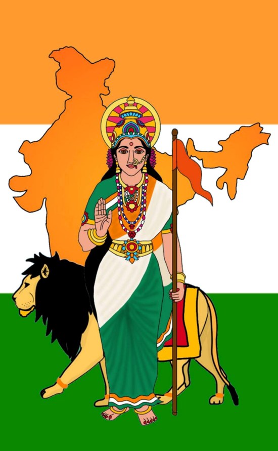 Bharat mata, painting by Harshit Pustake