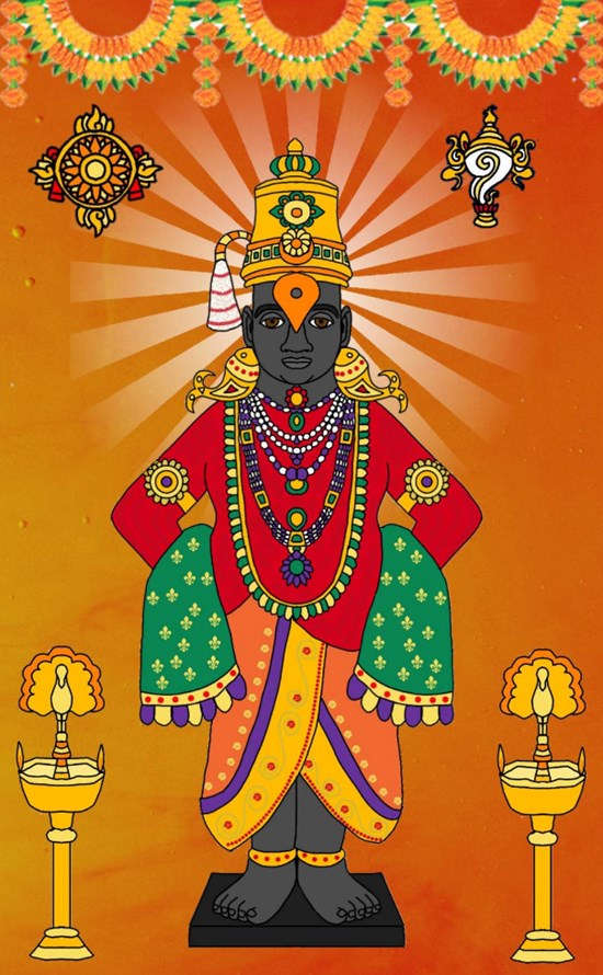 Lord vithhal, painting by Harshit Pustake