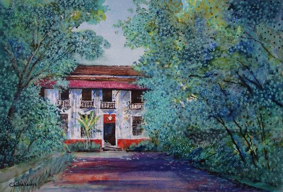 Casa Miranda Painting by Professional Artist Chitra Vaidya