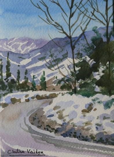 Himachal IX, painting by Chitra Vaidya