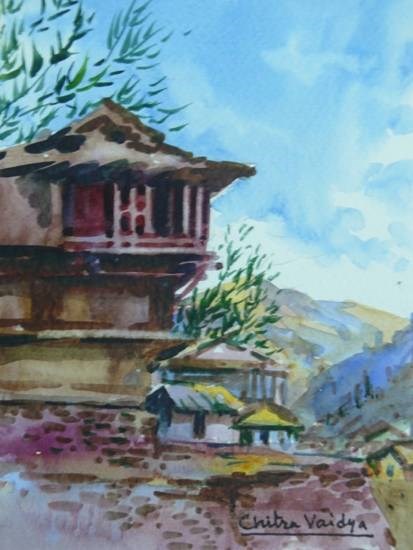 Himachal X, painting by Chitra Vaidya