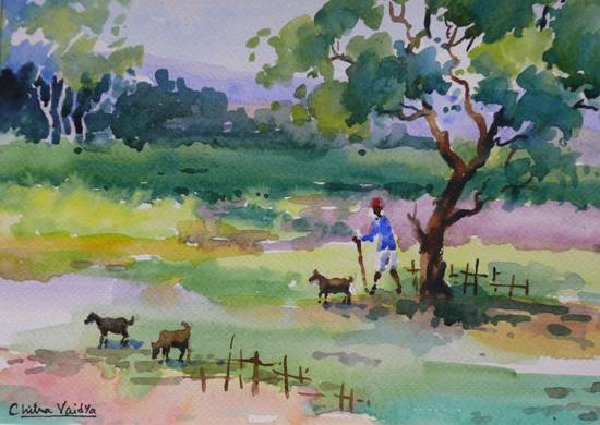 Konkan III, Painting by Artist Chitra Vaidya Konkan III, Painting by Artist Chitra Vaidya