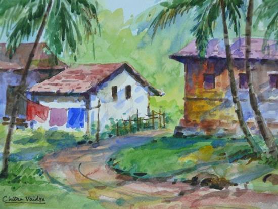 Konkan X, Painting By Professional Artist Chitra Vaidya